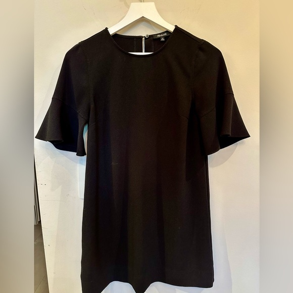 Black Madewell mini dress with flutter sleeves. Size XS. - Picture 1 of 5